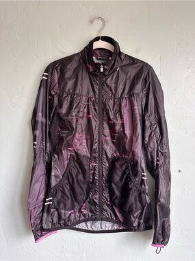 Puma‎ Women’s Ultra Lightweight Windbreaker Jacket Black Pink XS Running Hiking
